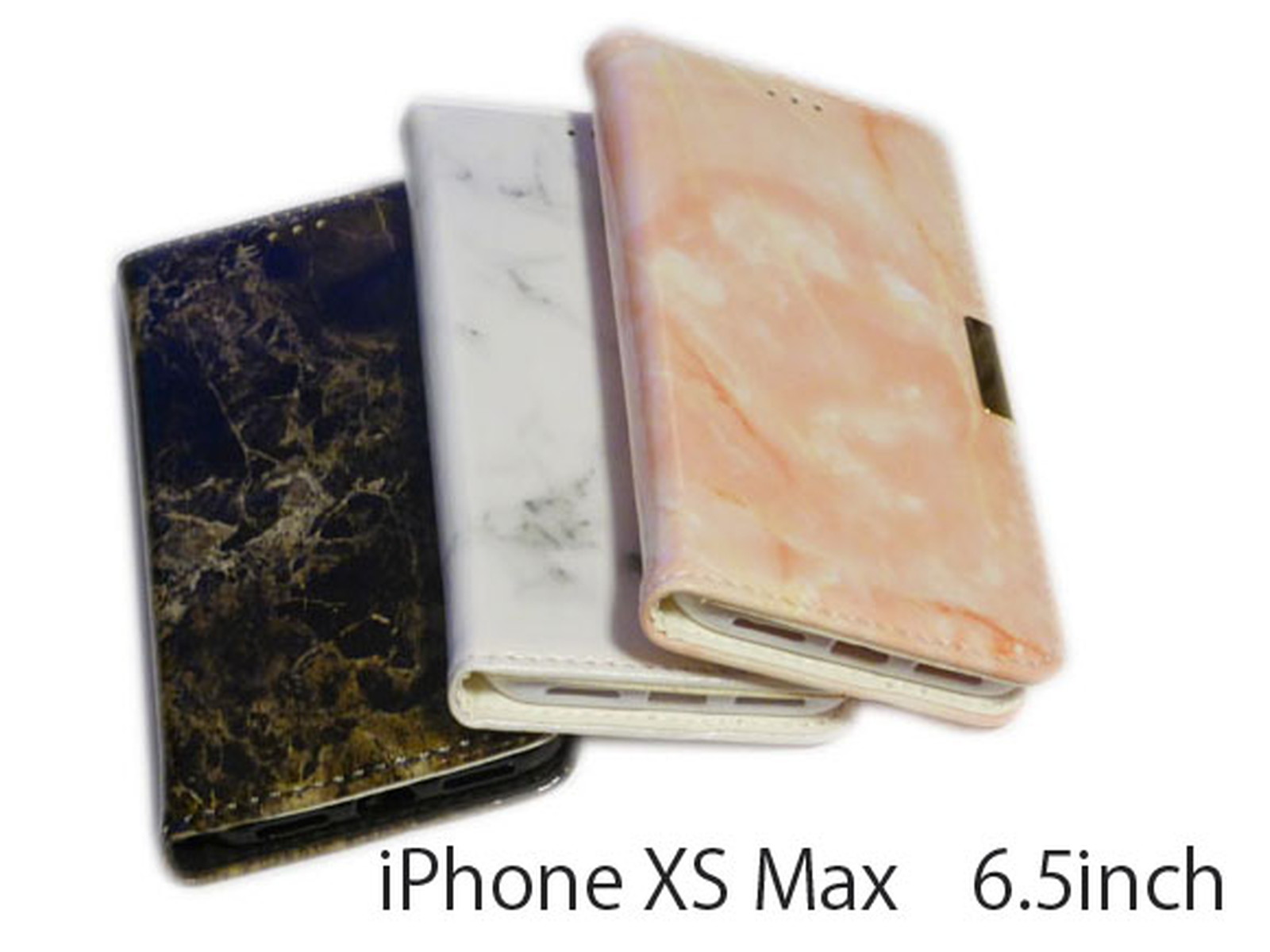 iPhone 売れ筋ランキングも掲載中！ XS Max 6.5インチ PU 手帳型 フリップ カードホルダー ピンク マーベル柄模様 カバー アイホン アイフォン  ケース 大理石柄